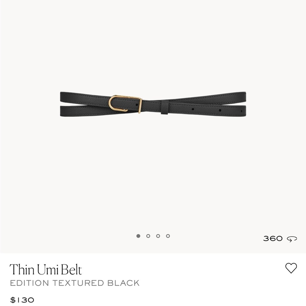 NWT Black Polene Thin Umi Belt